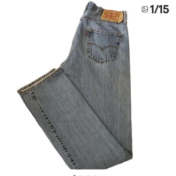 Levis 501  blue highrise button fly  jeans size 30 - Picture 16 of 16
